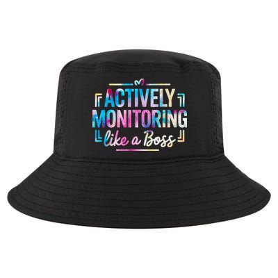 Actively Monitoring Like A Boss State Testing Day Teacher Cool Comfort Performance Bucket Hat