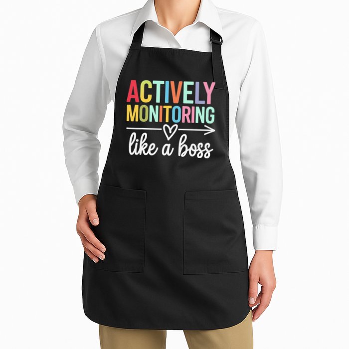 Actively Monitoring Like A Boss State Testing Day Teacher Apron