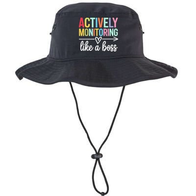 Actively Monitoring Like A Boss State Testing Day Teacher Bucket Hat