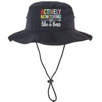 Actively Monitoring Like A Boss State Testing Day Teacher Bucket Hat