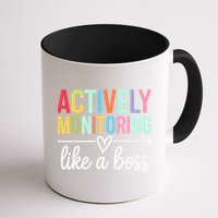 Actively Monitoring Like A Boss State Testing Day Teacher Mug