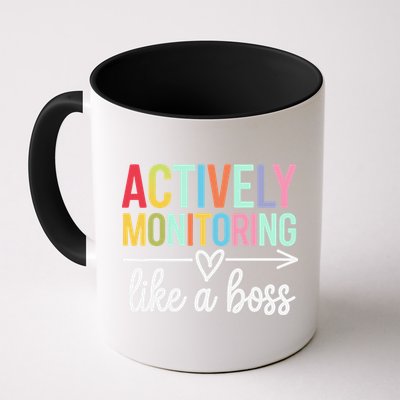 Actively Monitoring Like A Boss State Testing Day Teacher Mug
