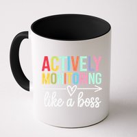 Actively Monitoring Like A Boss State Testing Day Teacher Mug
