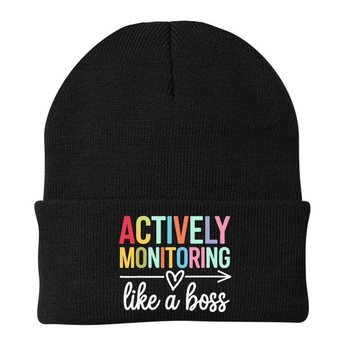 Actively Monitoring Like A Boss State Testing Day Teacher Beanie