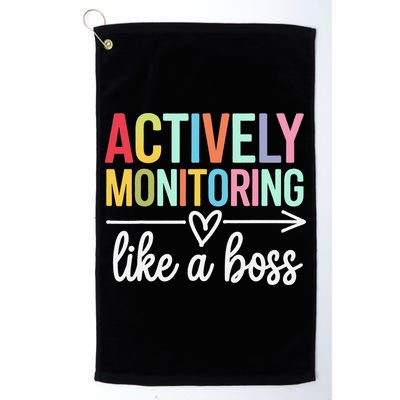 Actively Monitoring Like A Boss State Testing Day Teacher Golf Towel