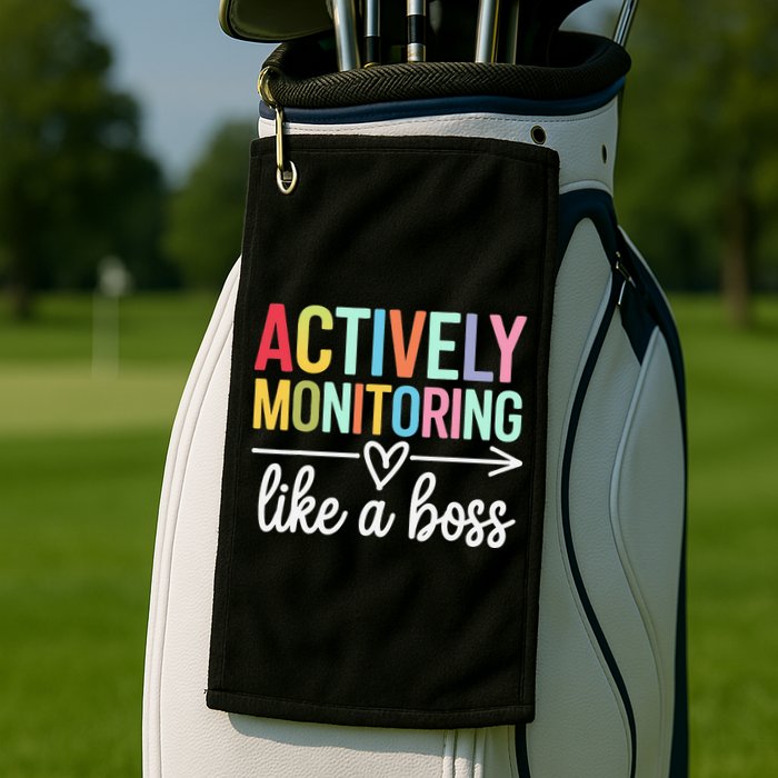 Actively Monitoring Like A Boss State Testing Day Teacher Golf Towel