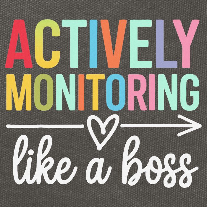 Actively Monitoring Like A Boss State Testing Day Teacher Cotton Canvas Backpack