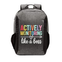 Actively Monitoring Like A Boss State Testing Day Teacher Vector Backpack