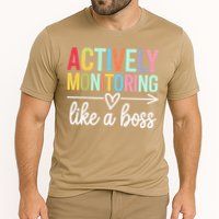 Actively Monitoring Like A Boss State Testing Day Teacher Cooling Performance Crew T-Shirt