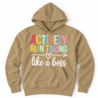 Actively Monitoring Like A Boss State Testing Day Teacher Hoodie