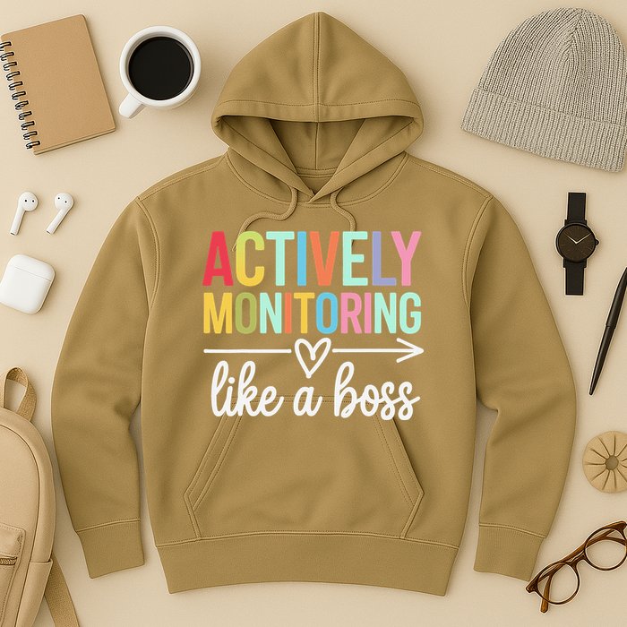 Actively Monitoring Like A Boss State Testing Day Teacher Hoodie
