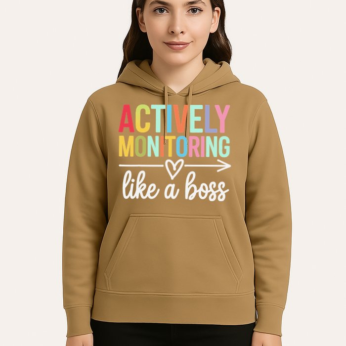 Actively Monitoring Like A Boss State Testing Day Teacher Hoodie