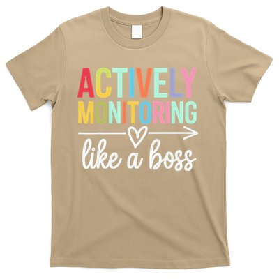 Actively Monitoring Like A Boss State Testing Day Teacher T-Shirt