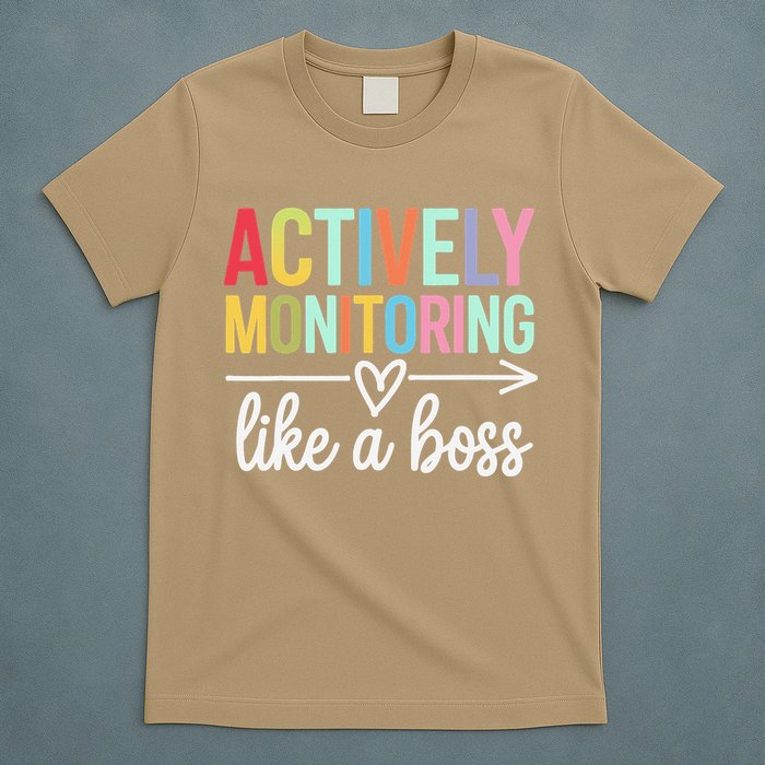 Actively Monitoring Like A Boss State Testing Day Teacher T-Shirt
