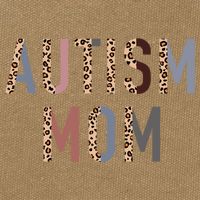 Autism Mom Leopard Print Cotton Canvas Backpack