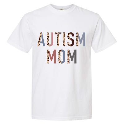 Autism Mom Leopard Print Garment-Dyed Heavyweight T-Shirt