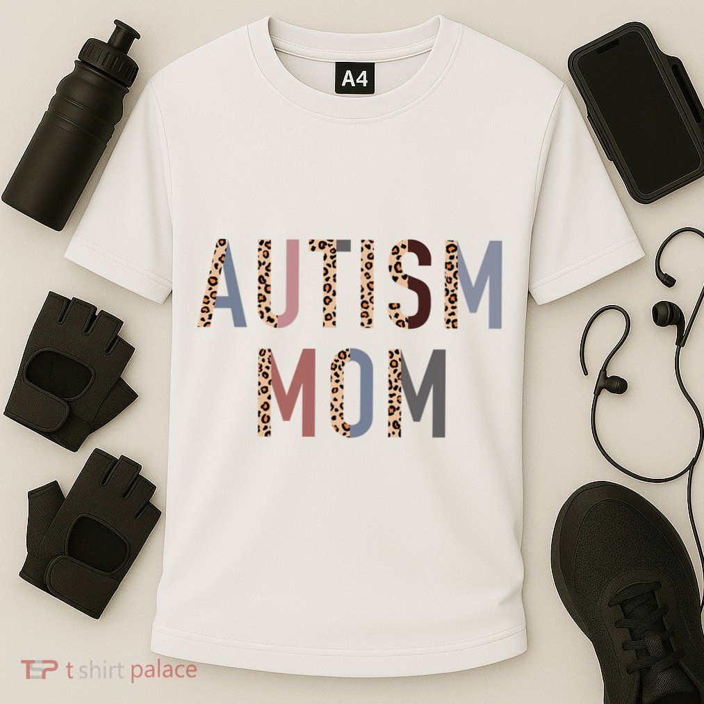 Autism Mom Leopard Print Performance Shirt