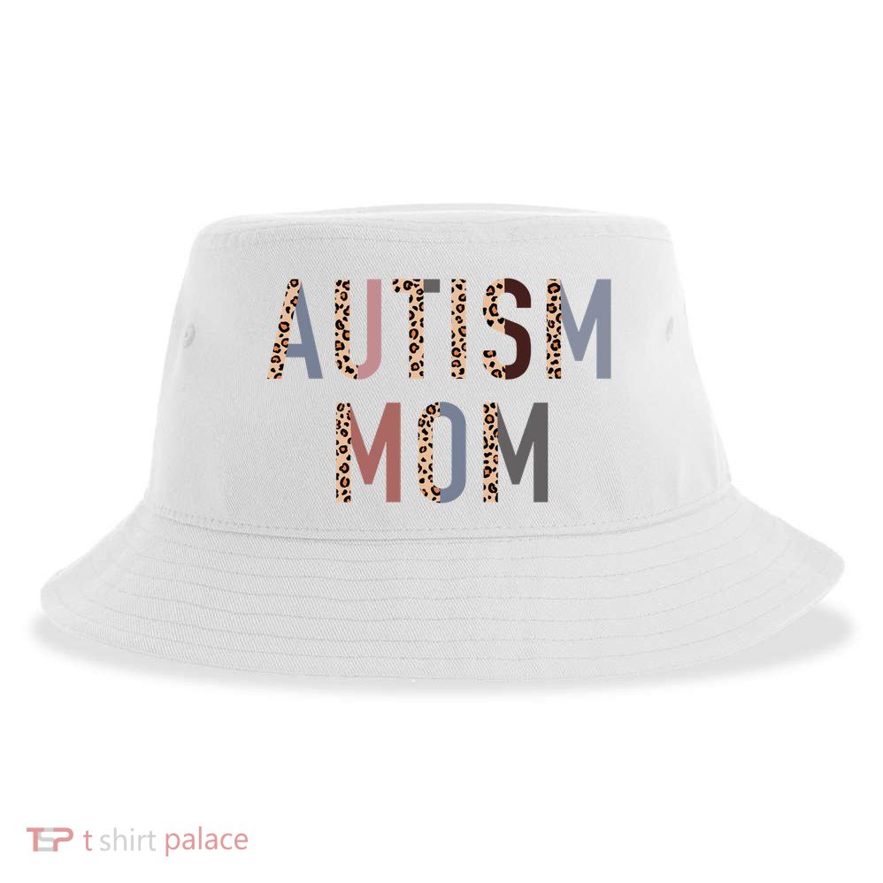 Autism Mom Leopard Print Sustainable Bucket Hat