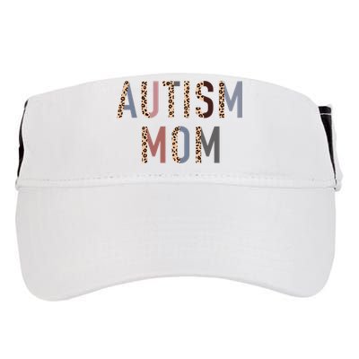 Autism Mom Leopard Print Adult Drive Performance Visor