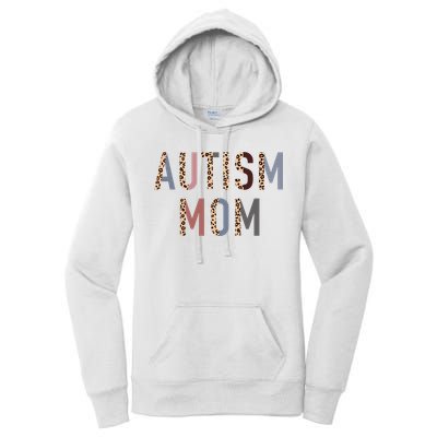 Autism Mom Leopard Print Women's Pullover Hoodie