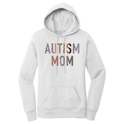 Autism Mom Leopard Print Women's Pullover Hoodie