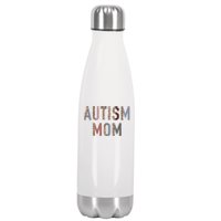 Autism Mom Leopard Print Stainless Steel Insulated Water Bottle