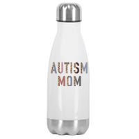 Autism Mom Leopard Print Stainless Steel Insulated Water Bottle