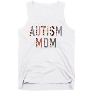 Autism Mom Leopard Print Tank Top