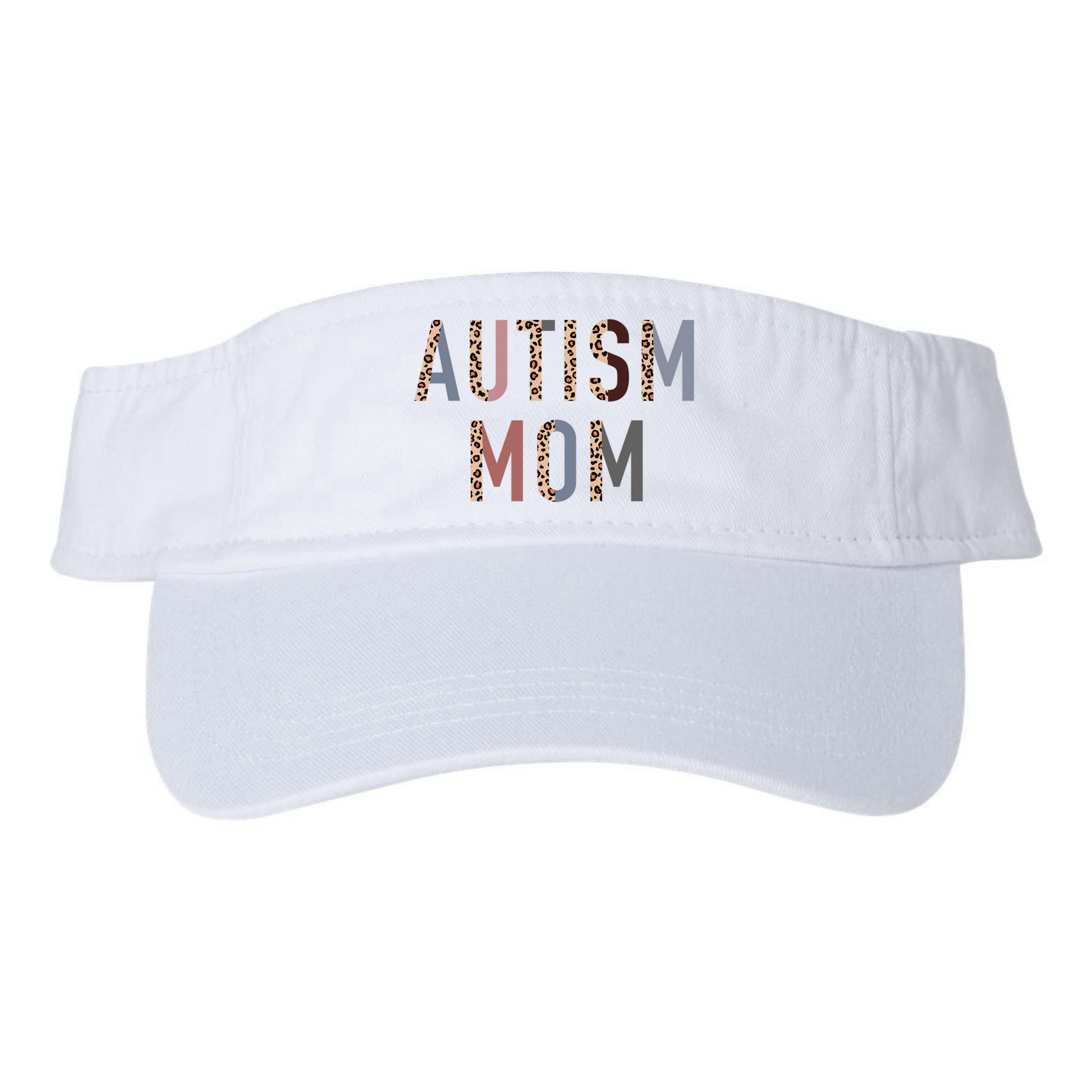 Autism Mom Leopard Print Visor