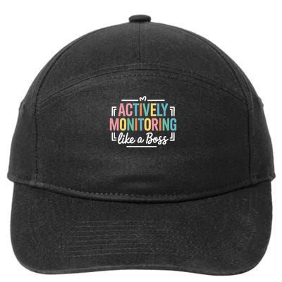 Actively Monitoring Like A Boss State Testing Day Teacher 7-Panel Snapback Hat