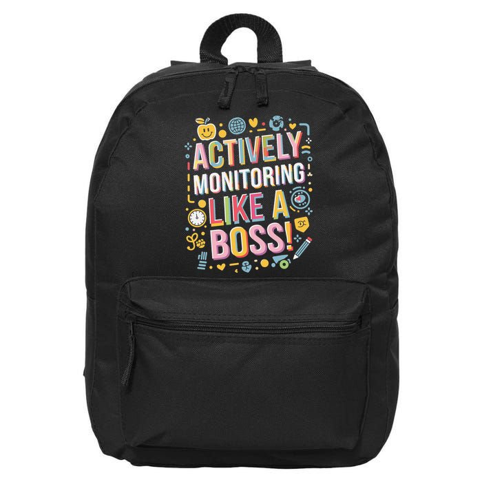 Actively Monitoring Like A Boss State Testing Teacher Exam 16 in Basic Backpack