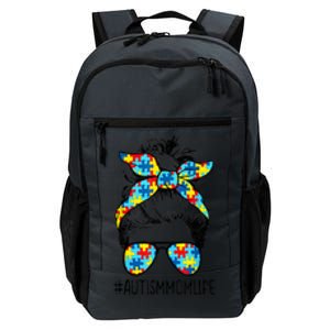 Autism Mom Life Messy Bun Sunglasses Bandana Mothers Day Great Gift Daily Commute Backpack