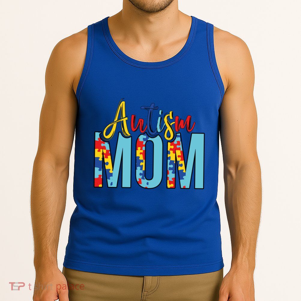 Autism Mom Life Puzzle Mothers Day Autism Mom Great Gift Tank Top