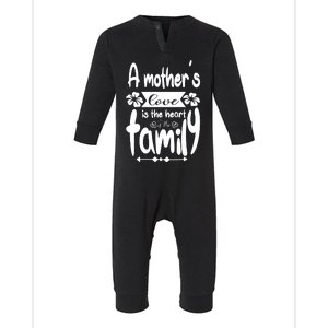 A Mother's Love Is The Heart Of The Family Infant Fleece One Piece