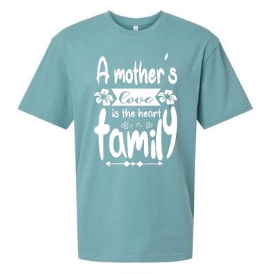 A Mother's Love Is The Heart Of The Family Sueded Cloud Jersey T-Shirt