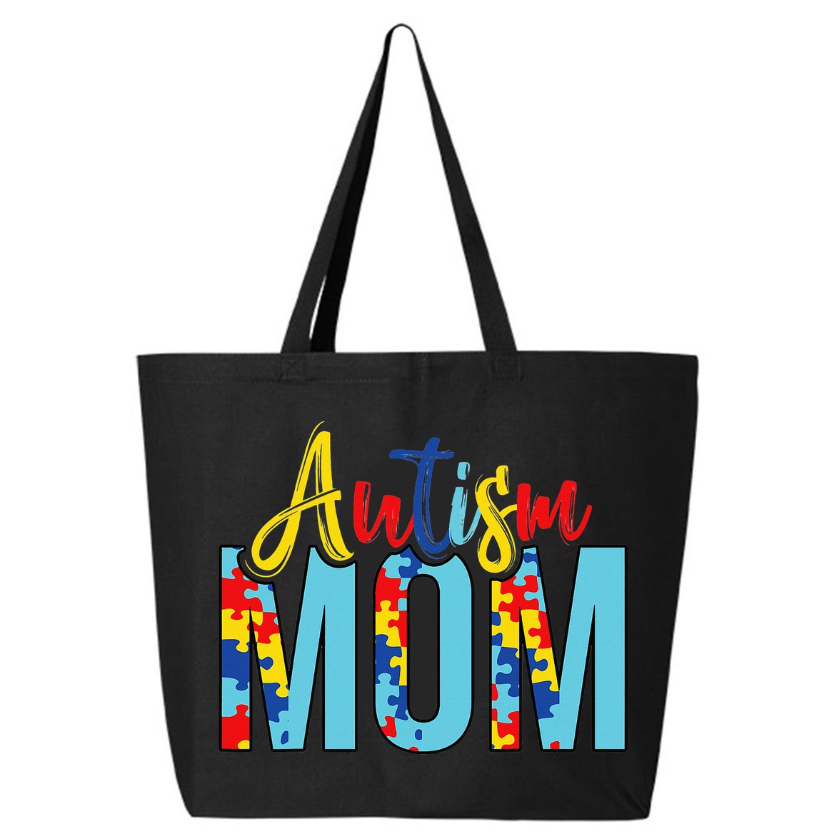 Autism Mom Life Puzzle Mothers Day Autism Mom 25L Jumbo Tote