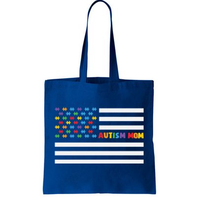 Autism Mom Life American Flag World Autism Awareness Day Great Gift Tote Bag