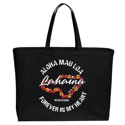 Aloha Mau Loa Forever In My Heart 100% Of Profits For Relief Efforts Cotton Canvas Jumbo Tote