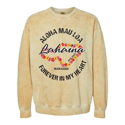 Aloha Mau Loa Forever In My Heart Maui Strong Colorblast Crewneck Sweatshirt