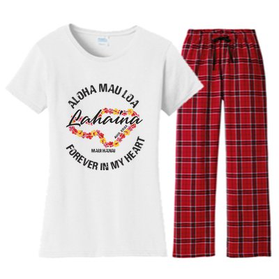 Aloha Mau Loa Forever In My Heart Maui Strong Women's Flannel Pajama Set