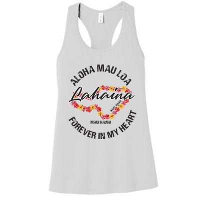 Aloha Mau Loa Forever In My Heart Maui Strong Women's Racerback Tank