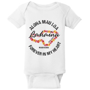 Aloha Mau Loa Forever In My Heart Maui Strong Baby Bodysuit