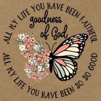 All My Life You Have Been Faithful Butterfly Christian Cotton Canvas Backpack