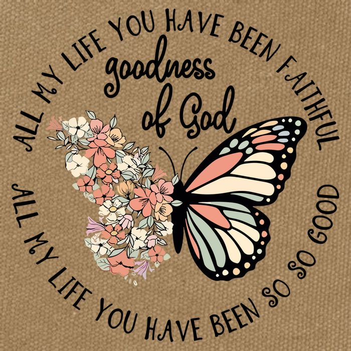 All My Life You Have Been Faithful Butterfly Christian Cotton Canvas Backpack