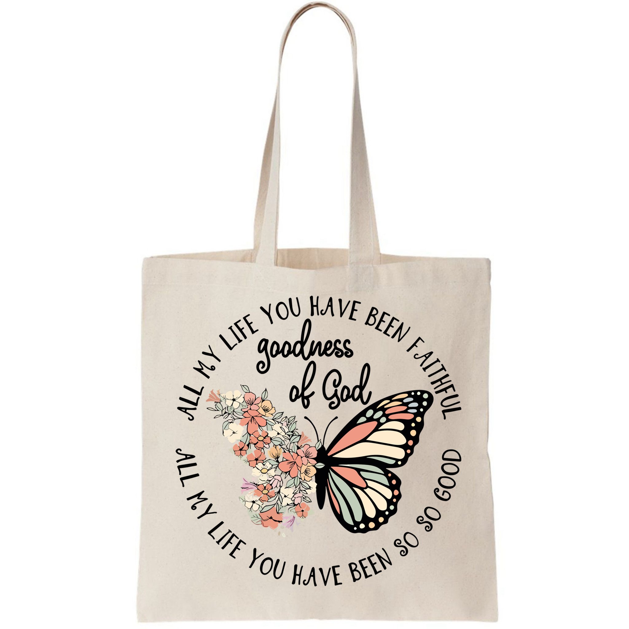 All My Life You Have Been Faithful Butterfly Christian Bag