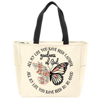 All My Life You Have Been Faithful Butterfly Christian Zip Tote Bag