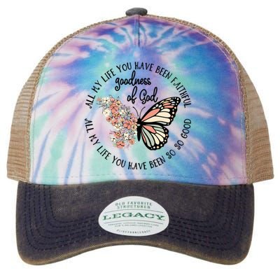 All My Life You Have Been Faithful Butterfly Christian Legacy Tie Dye Trucker Hat