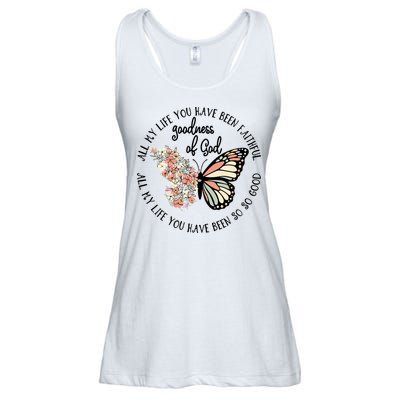 All My Life You Have Been Faithful Butterfly Christian Ladies Essential Flowy Tank