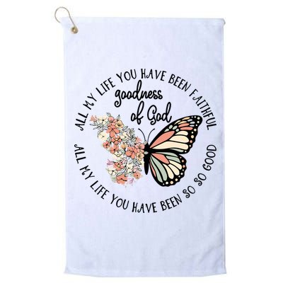 All My Life You Have Been Faithful Butterfly Christian Golf Towel