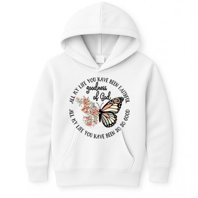 All My Life You Have Been Faithful Butterfly Christian Kids Hoodie